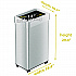 Open Top Trash Can with Wheels, 18 gal, Plastic Stainless Steel, Silver (HLS18UOTM)