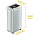 Open Top Trash Can with Wheels, 21 gal, Plastic/Stainless Steel, Silver (HLS21UOTM)