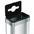 Open Top Trash Bin with Wheels and Color-Coded Lid, 21 gal, Plastic/Stainless Steel, Silver/Black (HLS21UOTMTRS)