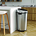 Extra-Large Sensor Trash Can with Wheels, 23 gal, Plastic/Stainless Steel, Silver/Black (HLS23RC)