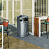 Extra-Large Dual Side-Entry Trash Can, Outdoor, 50 gal, Stainless Steel, Silver (HLS50DSO)