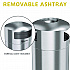 Extra-Large Dual Side-Entry Trash Can, Outdoor, 50 gal, Stainless Steel, Silver (HLS50DSO)