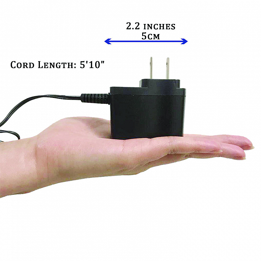 AC Adapter for Sensor Trash Cans, 2.3", Black (HLSAC)