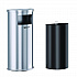 Side-Entry Trash Can with Wall Mount, 9 gal, Stainless Steel, Silver (HLSC01G09A)