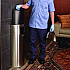 Side-Entry Trash Can with Wall Mount, 9 gal, Stainless Steel, Silver (HLSC01G09A)