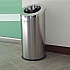 Beveled Open Top Trash Can, 15 gal, Stainless Steel, Silver (HLSC04G15A)