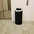 Beveled Open Top Trash Can, 15 gal, Stainless Steel, Black (HLSC04G15B)