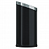 Beveled Open Top Trash Can, 15 gal, Stainless Steel, Black (HLSC04G15B)