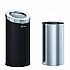 Beveled Open Top Trash Can, 15 gal, Stainless Steel, Black (HLSC04G15B)