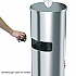 Side-Entry Trash Can with Gym Wipe Dispenser, 9 gal, Stainless Steel, Silver (HLSC09WSR)