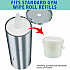Side-Entry Trash Can with Gym Wipe Dispenser, 9 gal, Stainless Steel, Silver (HLSC09WSR)
