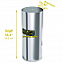 Side-Entry Trash Can with Gym Wipe Dispenser, 9 gal, Stainless Steel, Silver (HLSC09WSR)