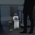 Fire-Resistant Step Pedal Trash Can, 1.3 gal, Plastic/Stainless Steel, Silver (HLSS01RFR)