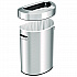 Open Top Trash Can, Half-Round, 18 gal, Plastic/Stainless Steel, Silver (HLS18DOT)
