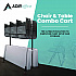 Folding Chair and Table Combo Cart, Metal, 600 lb Capacity, 33.7 x 65 x 67, Black (I69001)