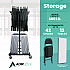 Folding Chair and Table Combo Cart, Metal, 600 lb Capacity, 33.7 x 65 x 67, Black (I69001)