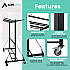 Folding Chair and Table Combo Cart, Metal, 600 lb Capacity, 33.7 x 65 x 67, Black (I69001)