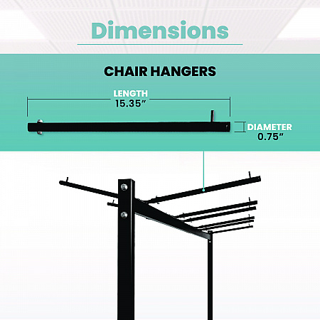 Folding Chair and Table Combo Cart, Metal, 600 lb Capacity, 33.7 x 65 x 67, Black (I69001)