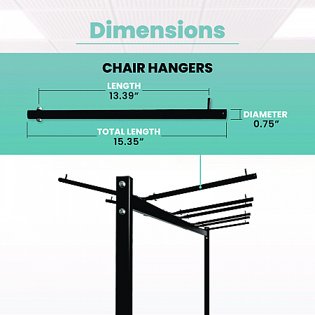 Folding Chair and Table Combo Cart, Metal, 600 lb Capacity, 33.7 x 65 x 67, Black (I69001)