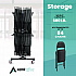 Steel Folding Chair Two-Tier Utility Cart, Metal, 1,000 lb Capacity, 33 x 65 x 68.5, Black (I69003)