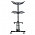 Steel Folding Chair Two-Tier Utility Cart, Metal, 1,000 lb Capacity, 33 x 65 x 68.5, Black (I69003)