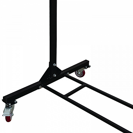 Steel Folding Chair Two-Tier Utility Cart, Metal, 1,000 lb Capacity, 33 x 65 x 68.5, Black (I69003)
