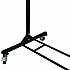 Steel Folding Chair Two-Tier Utility Cart, Metal, 1,000 lb Capacity, 33 x 65 x 68.5, Black (I69003)