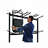 Steel Folding Chair Two-Tier Utility Cart, Metal, 1,000 lb Capacity, 33 x 65 x 68.5, Black (I69003)