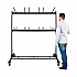 Steel Folding Chair Two-Tier Utility Cart, Metal, 1,000 lb Capacity, 33 x 65 x 68.5, Black (I69003)