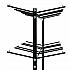 Steel Folding Chair Two-Tier Utility Cart, Metal, 1,000 lb Capacity, 33 x 65 x 68.5, Black (I69003)