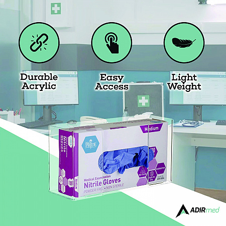 Acrylic Glove Dispenser, Single Box Capacity, 10.2 x 3.5 x 5.3, Clear (I90201)