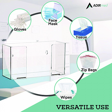 Acrylic Glove Dispenser, Single Box Capacity, 10.2 x 3.5 x 5.3, Clear (I90201)