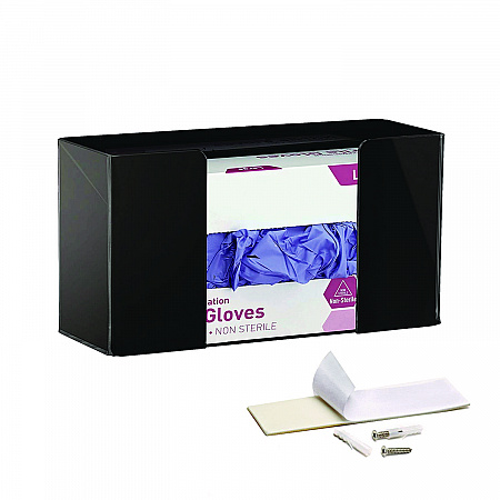 Acrylic Glove Dispenser, Single Box Capacity, 10.2 x 3.5 x 5.3, Black (I90201BLK)