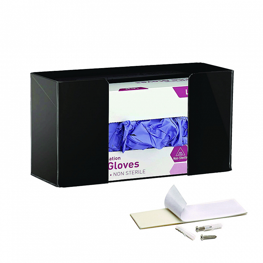 Acrylic Glove Dispenser, Single Box Capacity, 10.2 x 3.5 x 5.3, Black (I90201BLK)