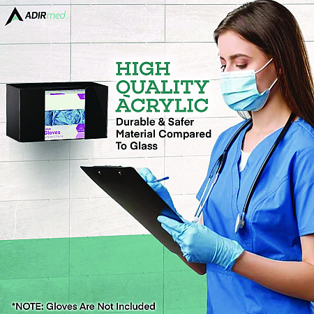 Acrylic Glove Dispenser, Single Box Capacity, 10.2 x 3.5 x 5.3, Black (I90201BLK)