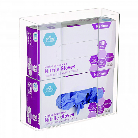 Acrylic Glove Dispenser, Double Box Capacity, 10.2 x 3.5 x 10.8, Clear (I90202)