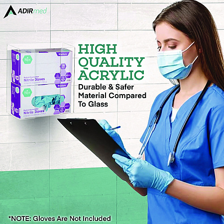 Acrylic Glove Dispenser, Double Box Capacity, 10.2 x 3.5 x 10.8, Clear (I90202)