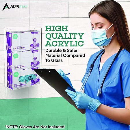 Acrylic Glove Dispenser, Triple Box Capacity, 10.2 x 3.5 x 16.1, Clear (I90203)