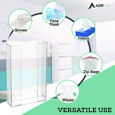 Acrylic Glove Dispenser, Triple Box Capacity, 10.2 x 3.5 x 16.1, Clear (I90203)