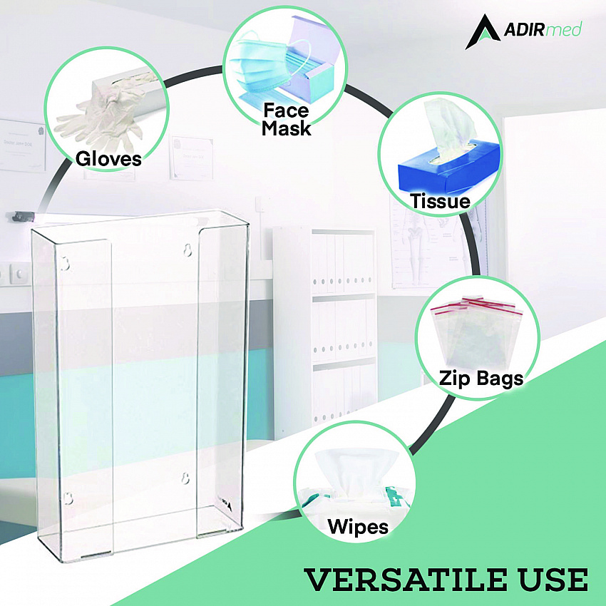 Acrylic Glove Dispenser, Triple Box Capacity, 10.2 x 3.5 x 16.1, Clear (I90203)