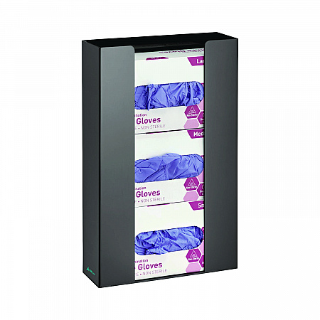 Acrylic Glove Dispenser, Triple Box Capacity, 10.2 x 3.5 x 16.1, Black (I90203BLK)