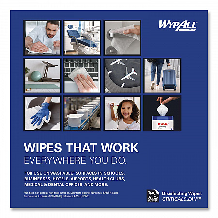 Disinfecting Wipes, 1-Ply, 5.16 x 8.5, Fresh Scent, White, 185 Sheets/Canister, 3 Canisters/Carton (54481)
