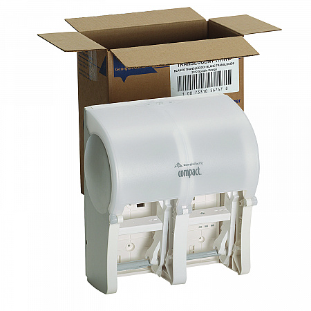 Compact Quad Vertical Four-Roll Coreless Tissue Dispenser, 12.06 x 8 x 14.44, White (56747A)