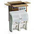 Compact Quad Vertical Four-Roll Coreless Tissue Dispenser, 12.06 x 8 x 14.44, White (56747A)