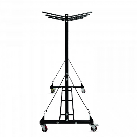 Folding Chair and Table Combo Cart, Metal, 600 lb Capacity, 33.7 x 65 x 67, Black (I69001)