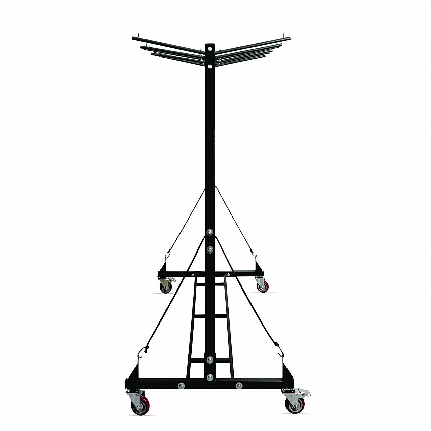 Folding Chair and Table Combo Cart, Metal, 600 lb Capacity, 33.7 x 65 x 67, Black (I69001)