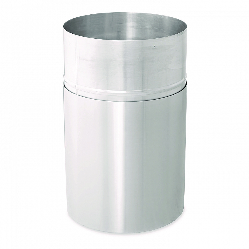 Atrium Aluminum Container with Liner, 35 gal, Aluminum, Satin Aluminum (AOT35SANL)