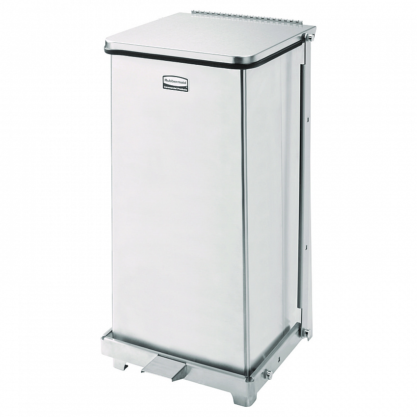 Defenders Heavy-Duty Steel Step Can, 6.5 gal, Stainless Steel (ST12SSPL)