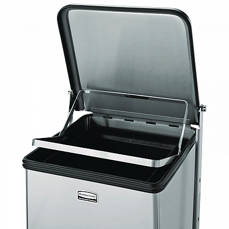 Defenders Heavy-Duty Steel Step Can, 6.5 gal, Stainless Steel (ST12SSPL)