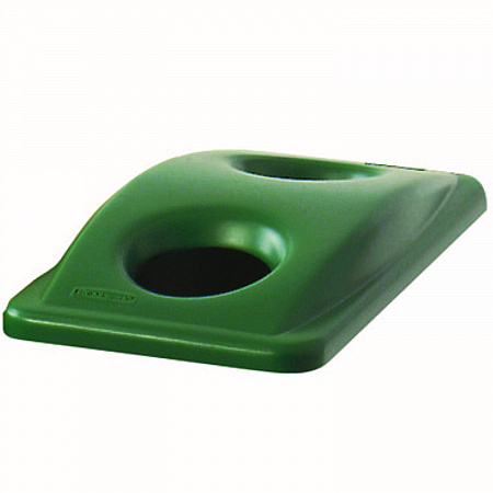 Slim Jim Bottle and Can Recycling Top, 20.38w x 11.38d x 2.75h, Green (269288GN)
